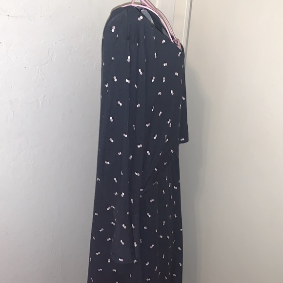 🎄Maternity Nursing Seraphine Navy blue/Pink Dot Dress-Size US 10 - Picture 6 of 15